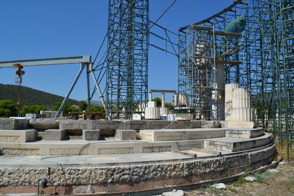 The Tholos, undergoing reconstruction for the last decade