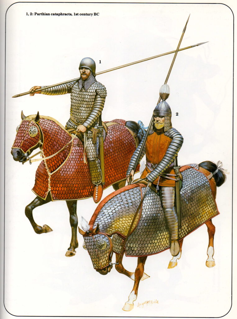 Parthian heavy cavalry (cataphracts) - illustrated by Angus McBride