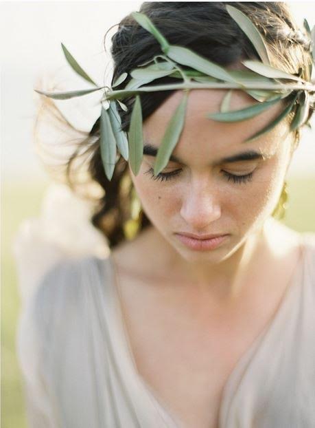 Girl in olive crown.