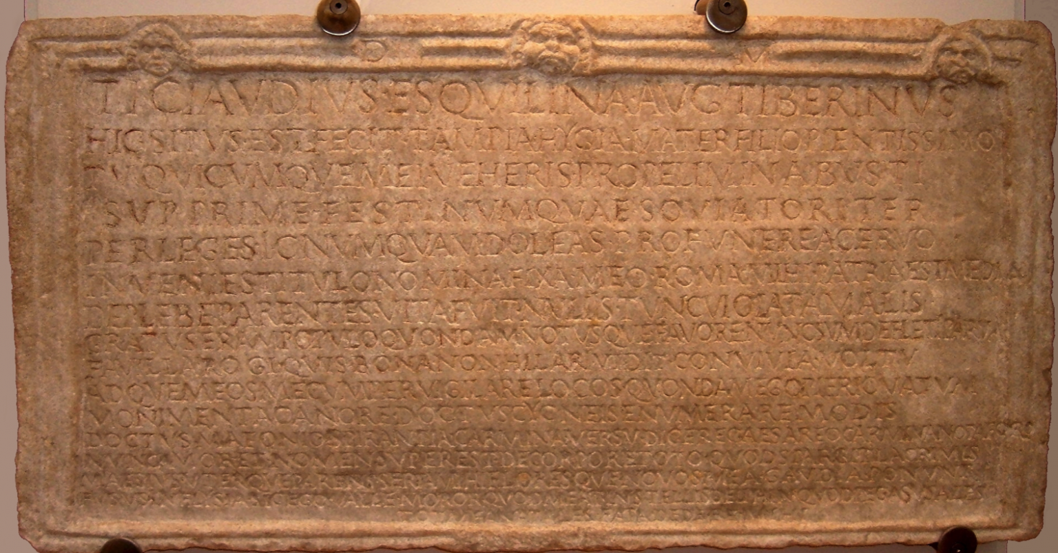Roman Life Inscriptions Literature in Ancient Rome