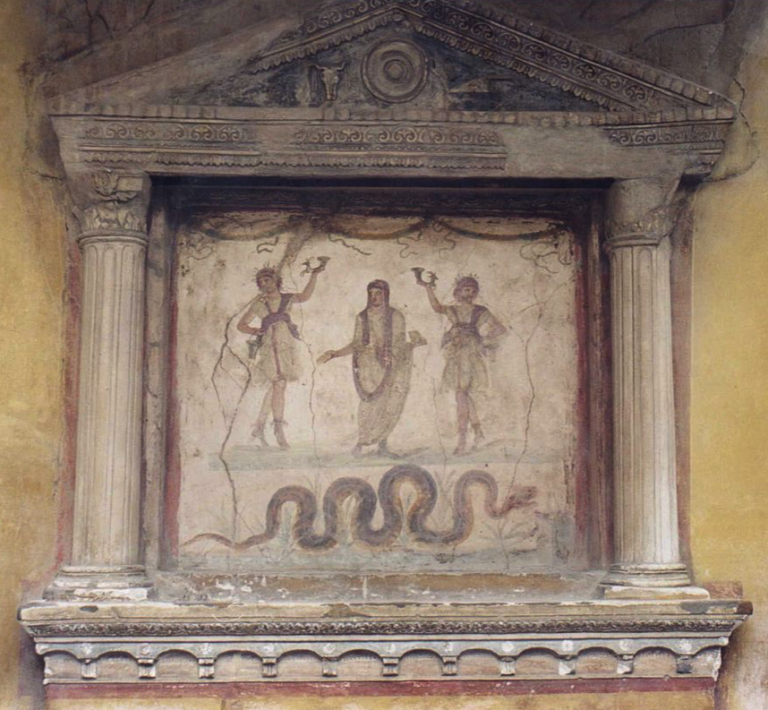 The Dancing Lares and the Serpent in the Garden by Harriet I. Flower
